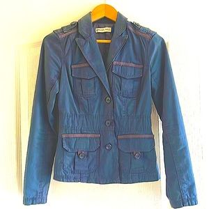 Women’s sport blazer, dark blue, distressed. Good condition, boho style
